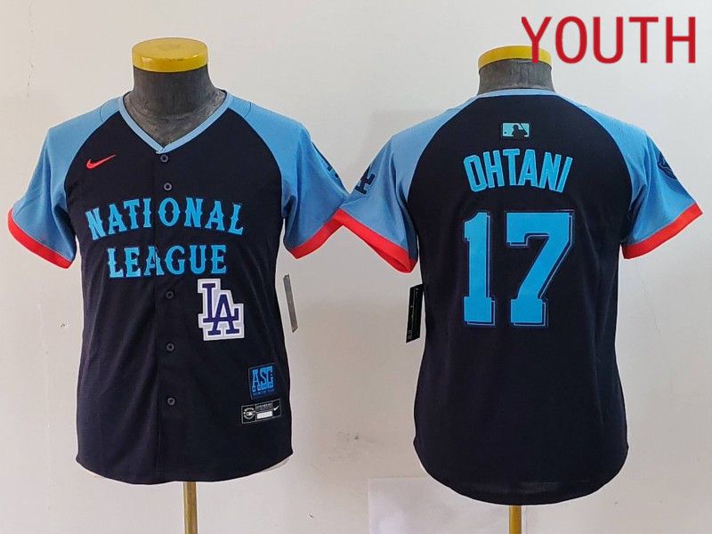 Youth Los Angeles Dodgers #17 Ohtani Blue All star 2024 Nike MLB Jersey style 6->youth mlb jersey->Youth Jersey